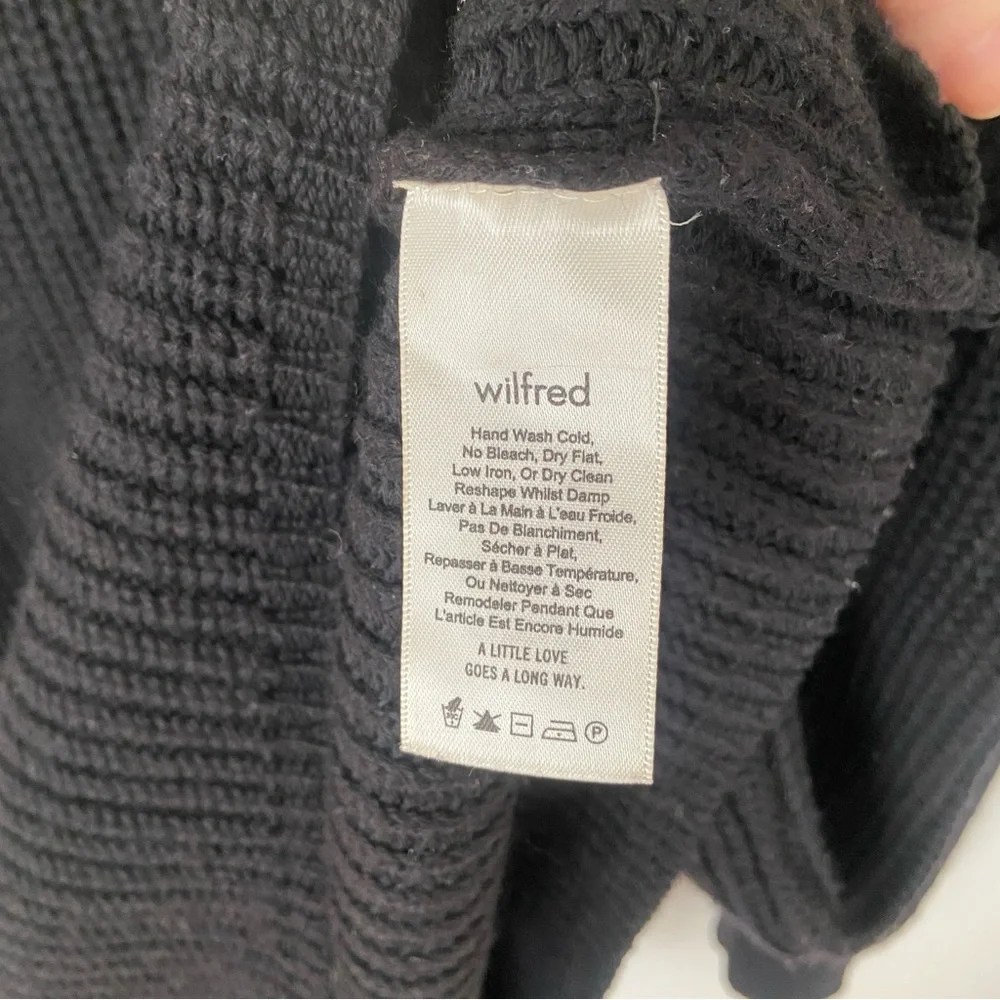 Aritzia Black Ribbed Turtleneck Sweater Dress - Picture 7 of 11